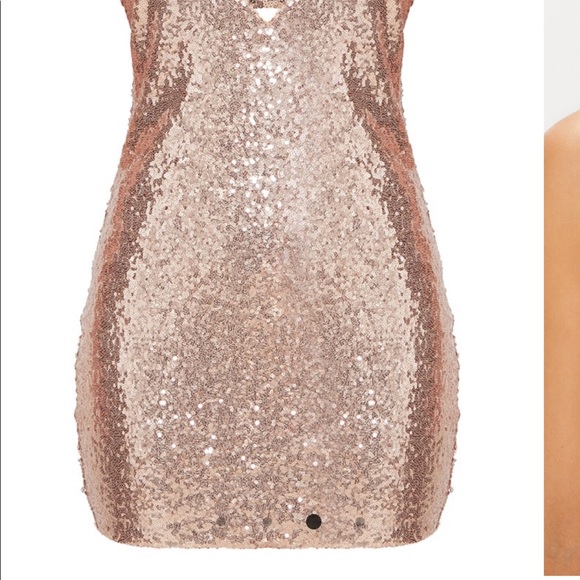 Rose Gold Sequined dress from PLT - Picture 3 of 9